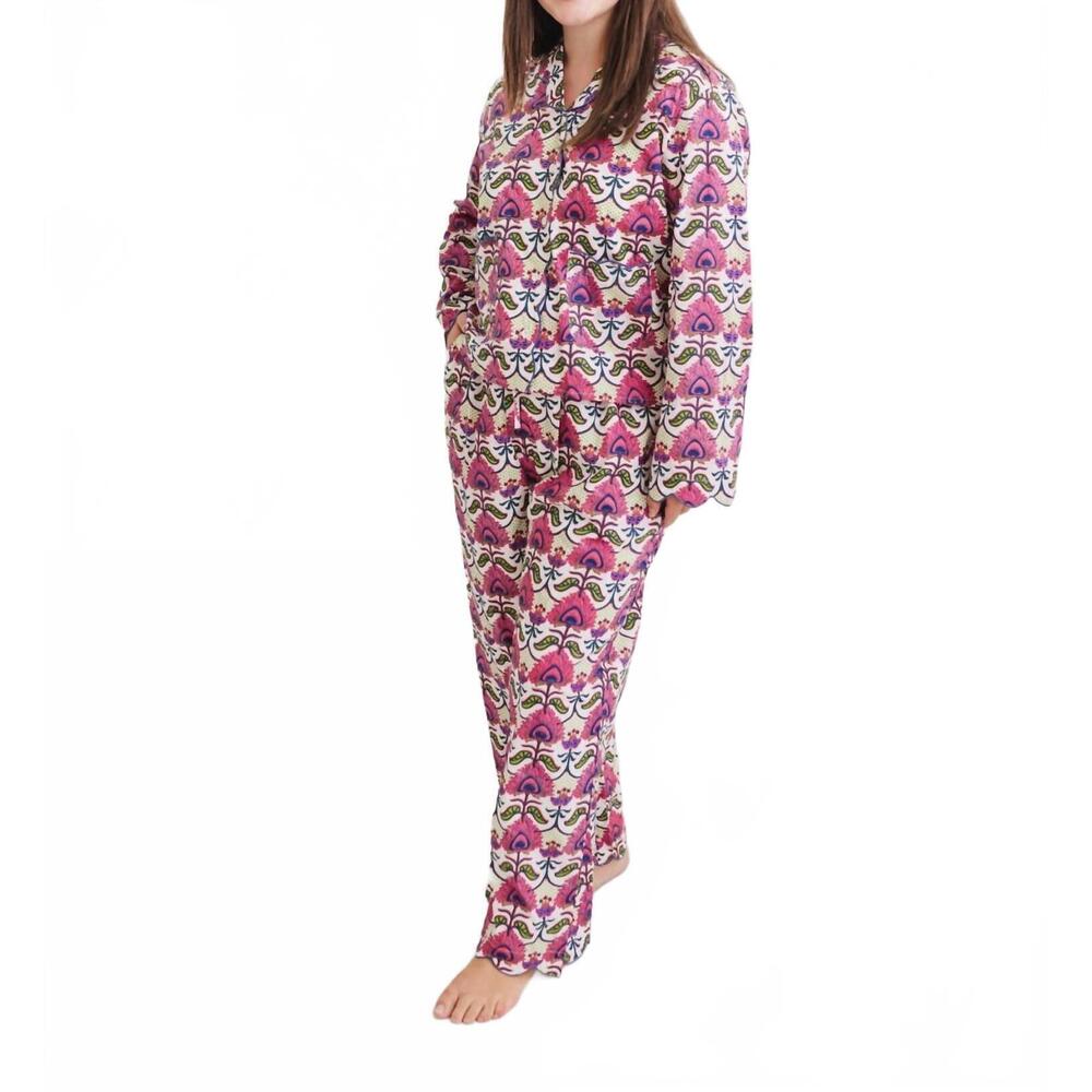 NEW HEART OF GRACE henley pajama pant set in primrose